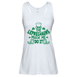 The Leprechauns Made Me Do It Ladies Essential Flowy Tank