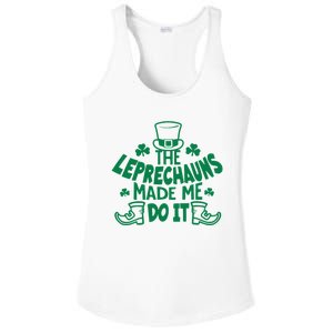 The Leprechauns Made Me Do It Ladies PosiCharge Competitor Racerback Tank