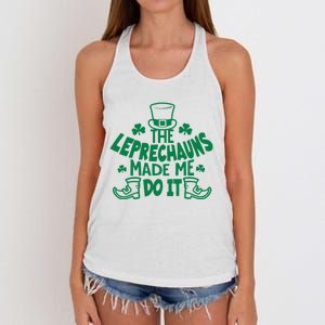 The Leprechauns Made Me Do It Women's Knotted Racerback Tank