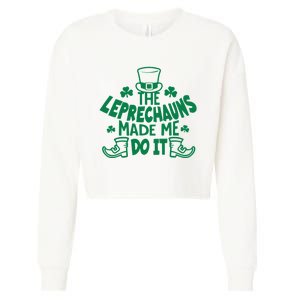 The Leprechauns Made Me Do It Cropped Pullover Crew