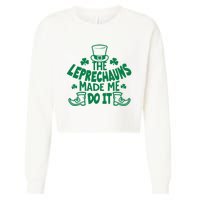 The Leprechauns Made Me Do It Cropped Pullover Crew