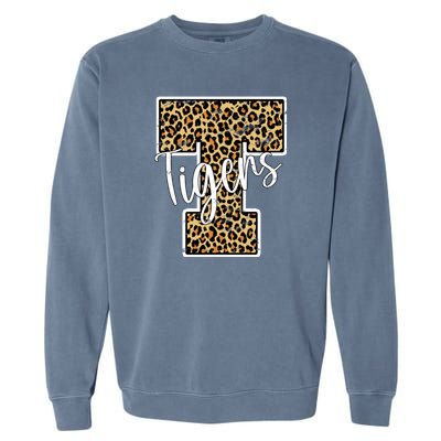 Tigers Leopard Mascot Garment-Dyed Sweatshirt