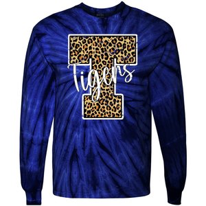 Tigers Leopard Mascot Tie-Dye Long Sleeve Shirt