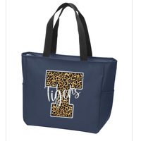 Tigers Leopard Mascot Zip Tote Bag