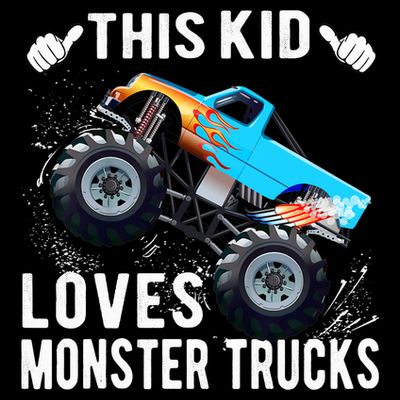 This Loves Monster Trucks Boys And Girls Gift T-Shirt