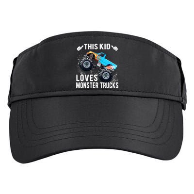 This Loves Monster Trucks Boys And Girls Gift Adult Drive Performance Visor