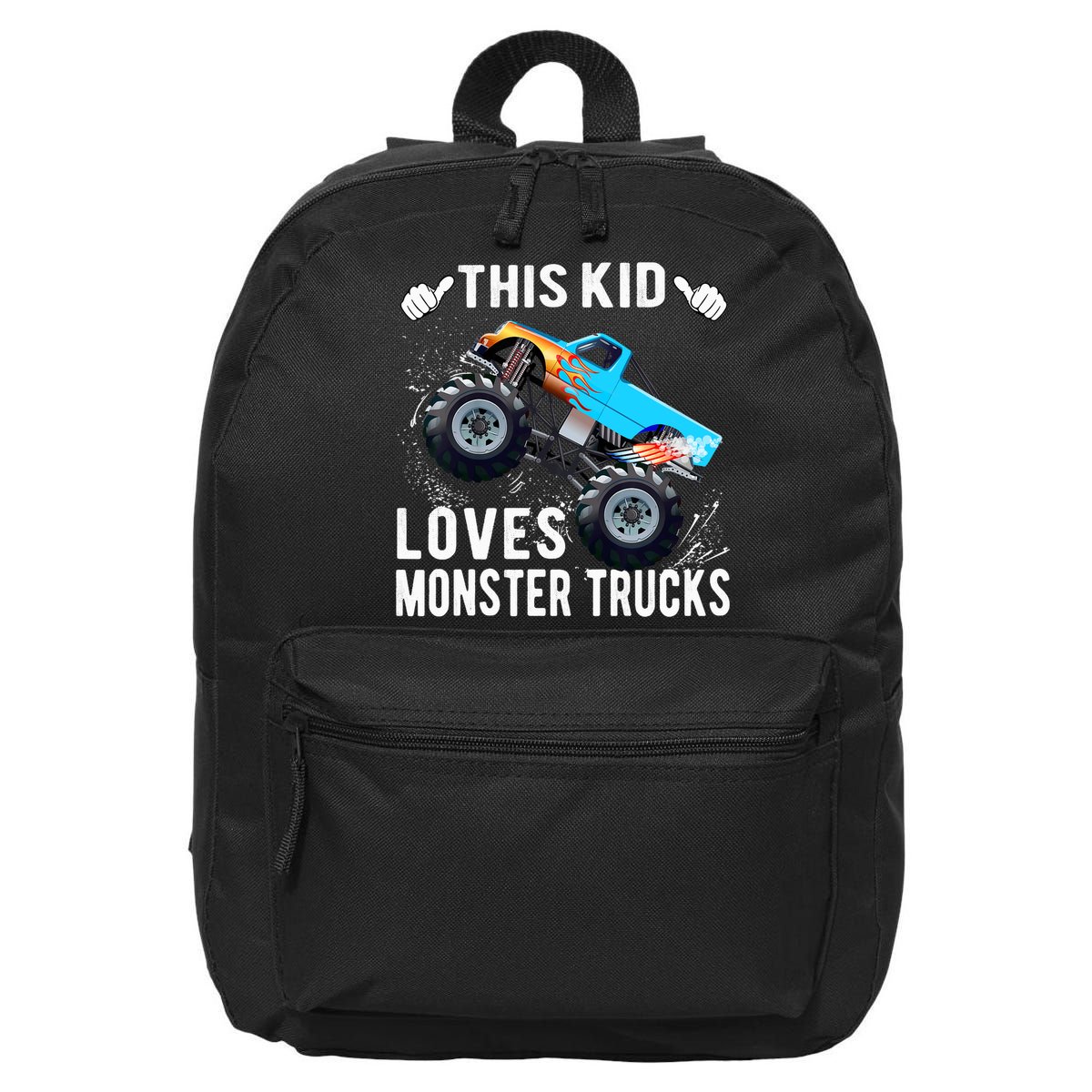 This Loves Monster Trucks Boys And Girls Gift 16 in Basic Backpack