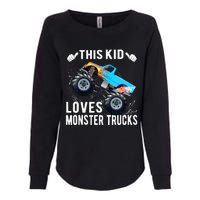 This Loves Monster Trucks Boys And Girls Gift Womens California Wash Sweatshirt