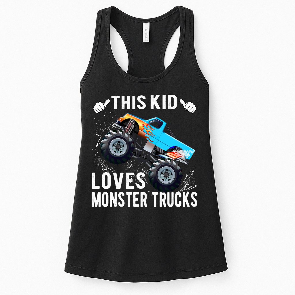 This Loves Monster Trucks Boys And Girls Gift Womens Tank Top