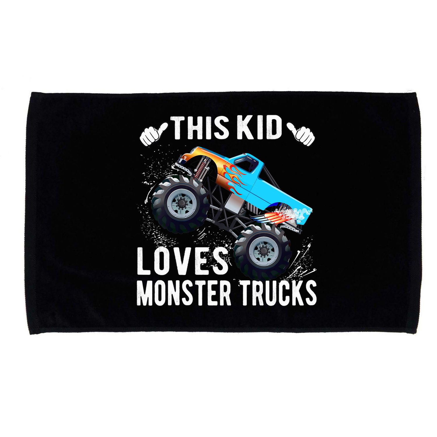 This Loves Monster Trucks Boys And Girls Gift Microfiber Hand Towel