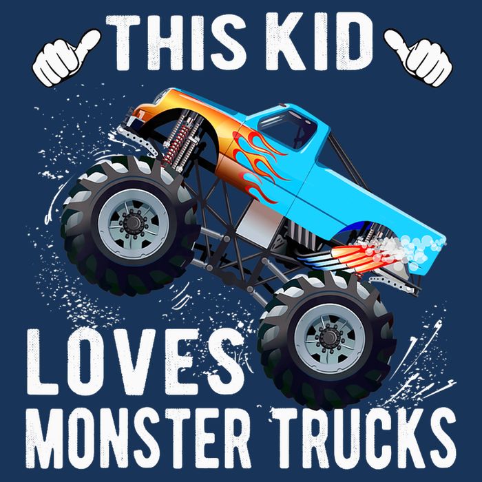 This Loves Monster Trucks Boys And Girls Gift Infant Baby Jersey Bodysuit