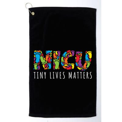 Tiny Lives Matters My Nicu Hero Prematurity Awareness Great Gift Golf Towel