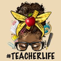 Teacher Life Messy Bun Afro Teacher African American Educate Bag