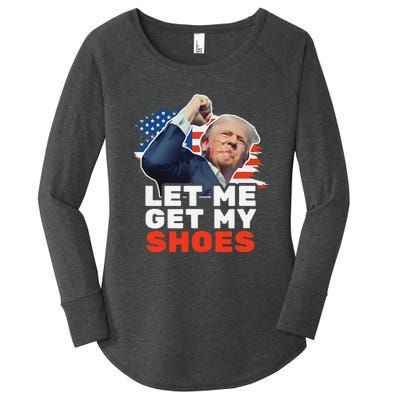 Trump Let Me Get My Shoes Fist Bump Women's Perfect Tri Tunic Long Sleeve Shirt