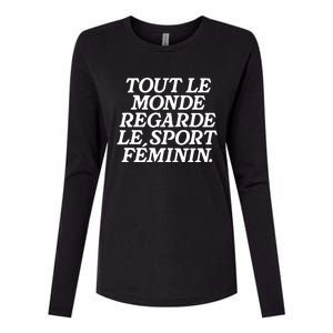 Tout Le Monde Regarde Le Sport Feminin Women’S Sports Womens Cotton Relaxed Long Sleeve T-Shirt