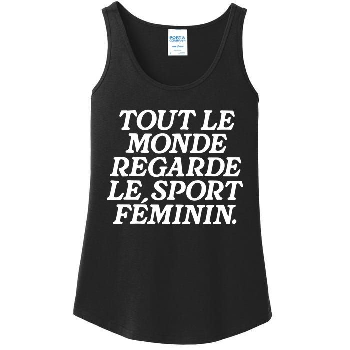 Tout Le Monde Regarde Le Sport Feminin Women’S Sports Ladies Essential Tank