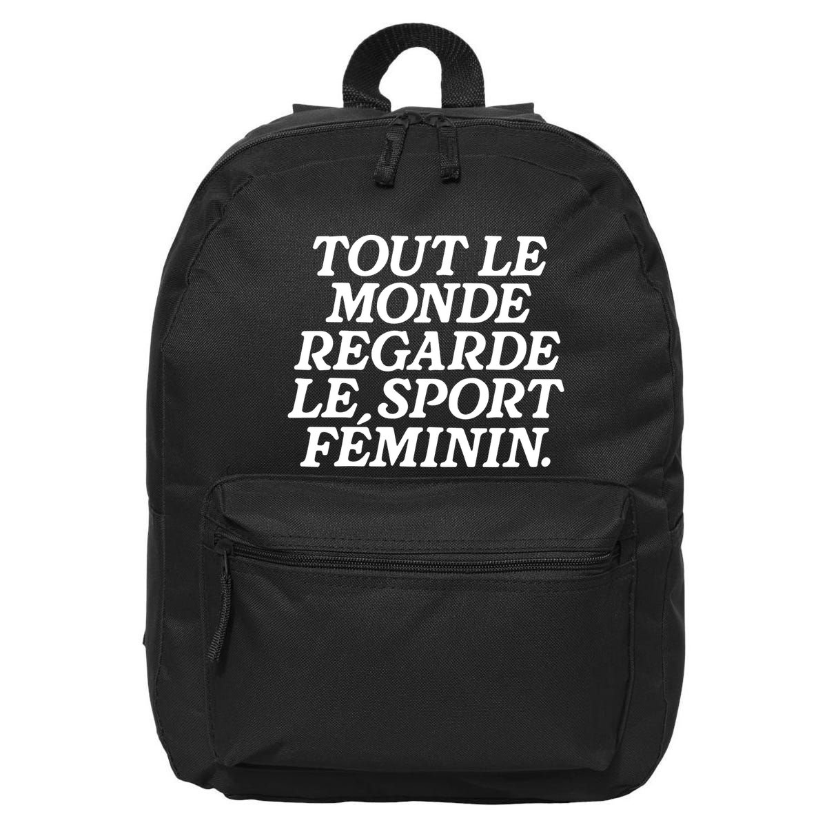 Tout Le Monde Regarde Le Sport Feminin Women’S Sports 16 in Basic Backpack