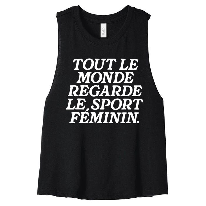 Tout Le Monde Regarde Le Sport Feminin Women’S Sports Women's Racerback Cropped Tank