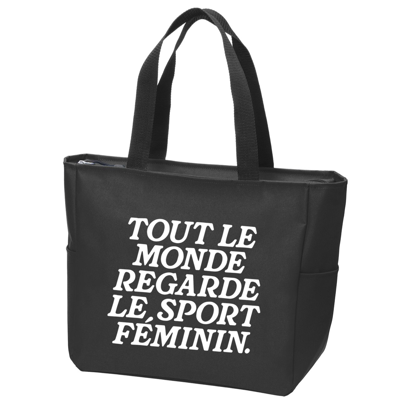 Tout Le Monde Regarde Le Sport Feminin Women’S Sports Zip Tote Bag