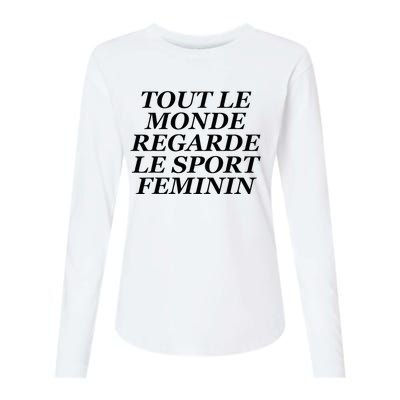 Tout Le Monde Regarde Le Sport Feminin Womens Cotton Relaxed Long Sleeve T-Shirt