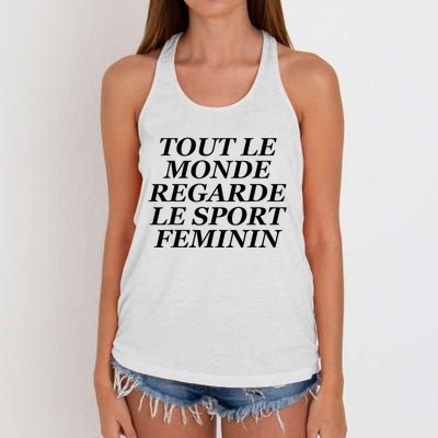 Tout Le Monde Regarde Le Sport Feminin Women's Knotted Racerback Tank