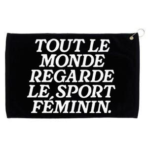 Tout Le Monde Regarde Le Sport Feminin Women’S Sports Grommeted Golf Towel