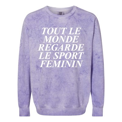 Tout Le Monde Regarde Le Sport Feminin Colorblast Crewneck Sweatshirt