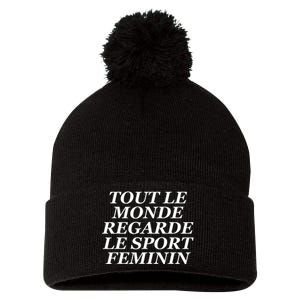 Tout Le Monde Regarde Le Sport Feminin Pom Pom 12in Knit Beanie