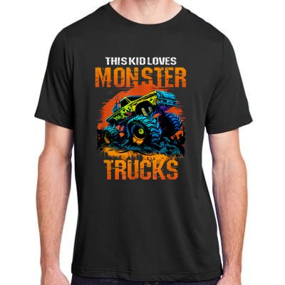 This Loves Monster Trucks Monster Truck Adult ChromaSoft Performance T-Shirt