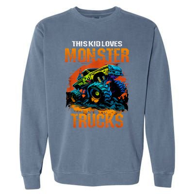 This Loves Monster Trucks Monster Truck Garment-Dyed Sweatshirt