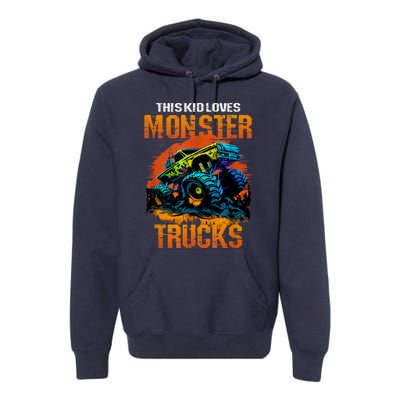 This Loves Monster Trucks Monster Truck Premium Hoodie