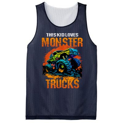 This Loves Monster Trucks Monster Truck Mesh Reversible Basketball Jersey Tank