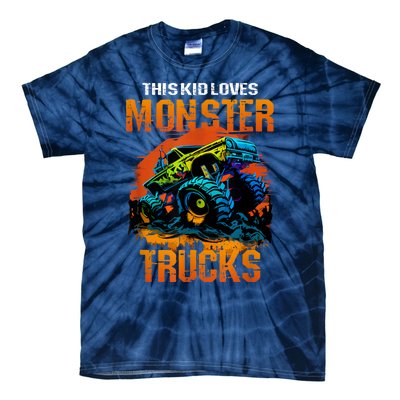 This Loves Monster Trucks Monster Truck Tie-Dye T-Shirt