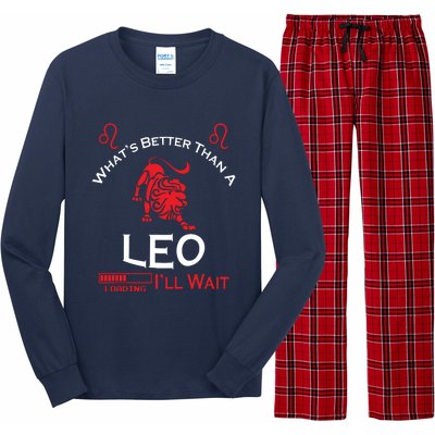 Team Leo Man Or Leo Woman Retro Style Horoscope Birthday Long Sleeve Pajama Set