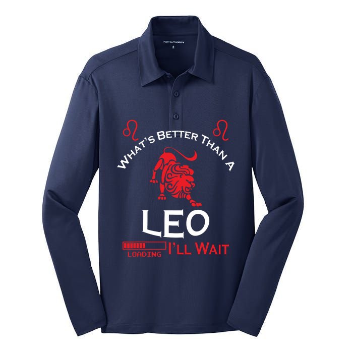 Team Leo Man Or Leo Woman Retro Style Horoscope Birthday Silk Touch Performance Long Sleeve Polo