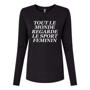 Tout Le Monde Regarde Le Sport Feminin Womens Cotton Relaxed Long Sleeve T-Shirt