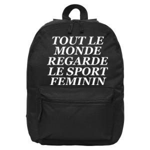 Tout Le Monde Regarde Le Sport Feminin 16 in Basic Backpack