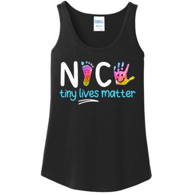 Tiny Lives Matter NICU Nursing Neonatal Nurses Ladies Essential Tank