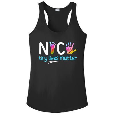 Tiny Lives Matter NICU Nursing Neonatal Nurses Ladies PosiCharge Competitor Racerback Tank