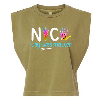 Tiny Lives Matter NICU Nursing Neonatal Nurses Garment-Dyed Women's Muscle Tee