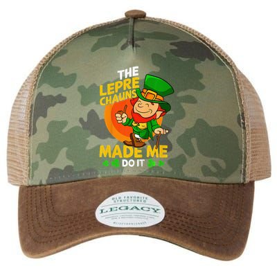The Leprechauns Made Me Do It St Patricks Day Gift Legacy Tie Dye Trucker Hat