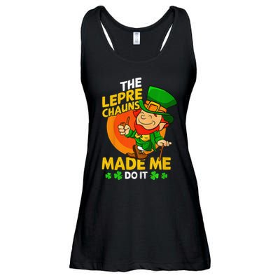 The Leprechauns Made Me Do It St Patricks Day Gift Ladies Essential Flowy Tank