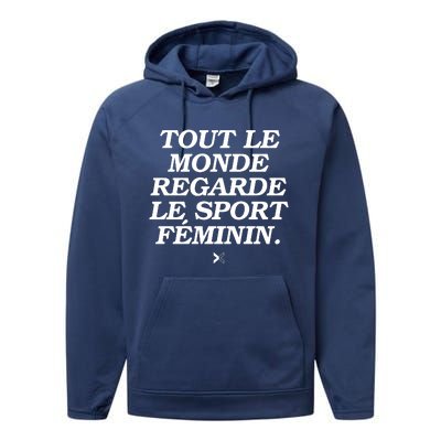 Tout Le Monde Regarde Le Sport FéMinin Performance Fleece Hoodie