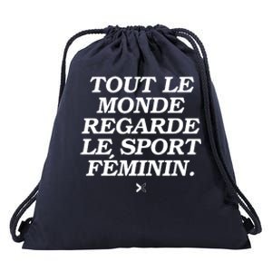 Tout Le Monde Regarde Le Sport FéMinin Drawstring Bag