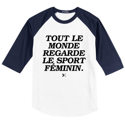 Tout Le Monde Regarde Le Sport FéMinin Baseball Sleeve Shirt