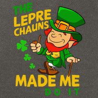 The Leprechauns Made Me Do It St Patricks Day Cotton Canvas Backpack
