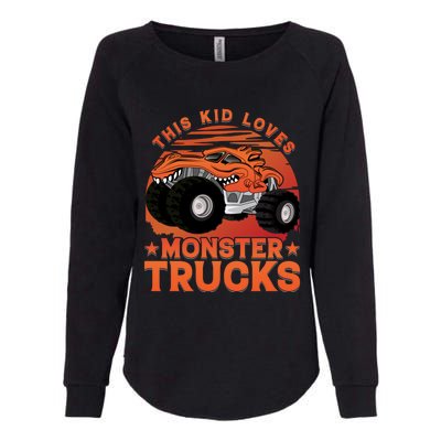 This Loves Monster Trucks Cute Gift Womens California Wash Sweatshirt