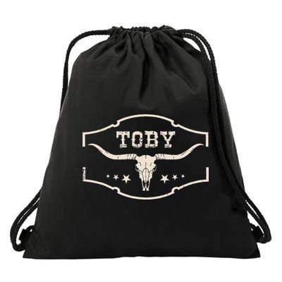 Toby Last Name Personalized Vintage Team Toby Drawstring Bag
