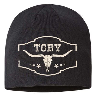Toby Last Name Personalized Vintage Team Toby Sustainable Beanie