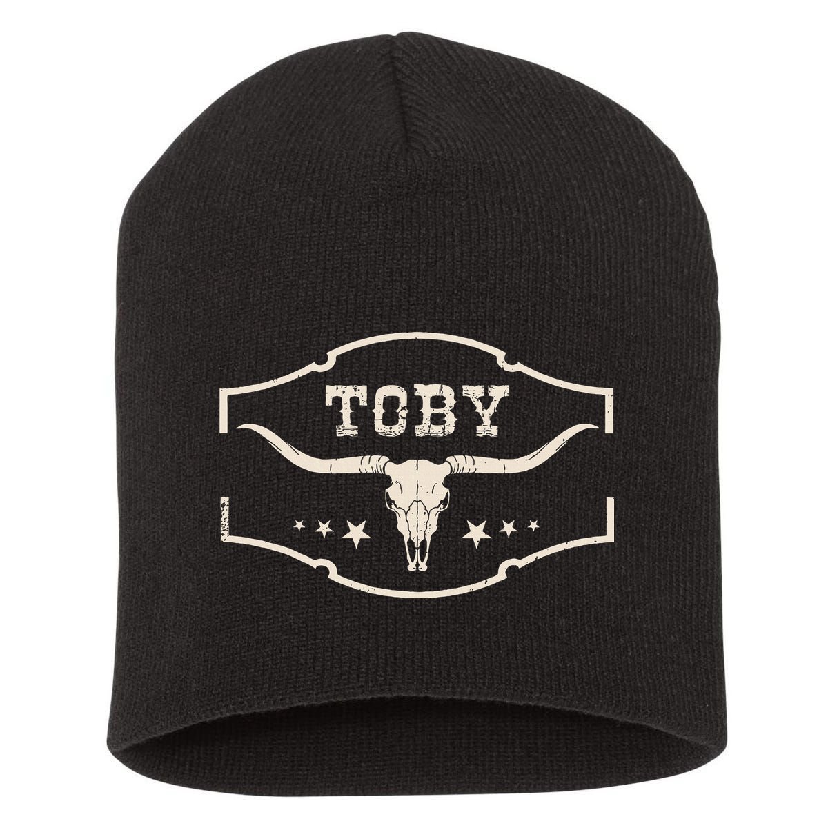 Toby Last Name Personalized Vintage Team Toby Short Acrylic Beanie